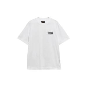 26 SS 바버 로고 프린트 티셔츠 MTS1507WH11 TP444941450