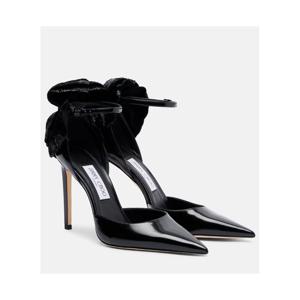 지미추 Marja 100 플로럴 아플리케 레더 펌프스 P01125038