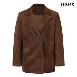 GGPX 스웨이드 카라넥 오버핏 자켓 (GPCJK018D)