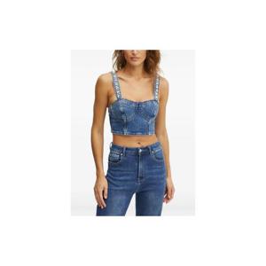 26 SS 게스 장식 스트랩 데님 탑 W5RH03D5ACC TP446390364