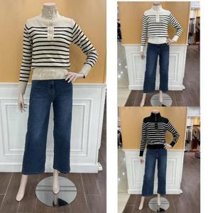 BCBG M백화점 버튼 하이넥 ST 니트 B6A1K478