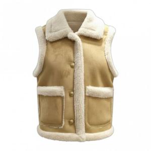 [페이지플린]카라넥 뽀글이 안감 무스탕 조끼 F5DVT002