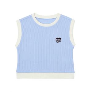 [티파니(정상)]연블루 와플 조끼(T51KKV010)