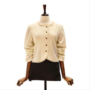 [나인스텝]퍼프소매 레이스 가디건 N26NT6102