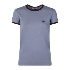 프라다 콘트라스트 트림 코튼 슬림 티셔츠 39658SOOO 19A6 F0OB