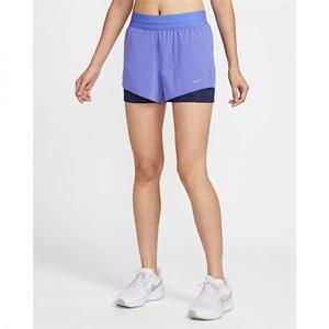 나이키 스위프트 여성 드라이 핏 미드라이즈 투인원 러닝 쇼츠 - 사파이어미드나이트 네이비 HJ5377-570 274880