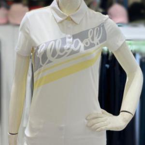 엘르골프 세이브존01 여성 컬러 배색 로고 포인트 냉감 티셔츠 6I45257 121