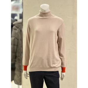 벨리시앙 세이브존01 슬리브 배색 터틀넥 니트(3color) KT6130