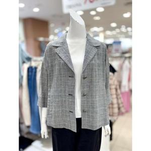 소고 세이브존01 체크 린넨 싱글 재킷 TJ2GB13_CBK