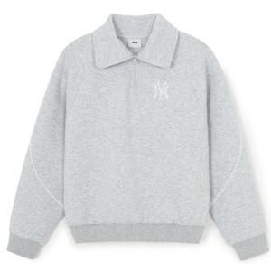 MLB 키즈 스포티브 애슬레저 반집업 레이어드 맨투맨(7FMTA0161-50MGL)