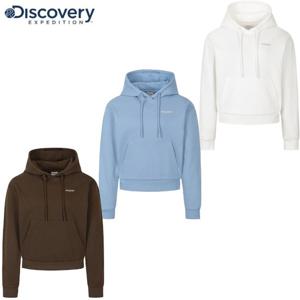 디스커버리  여성 스몰로고 후드티셔츠 DWHD44061
