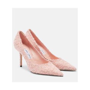 지미추 Love 크리스털 임벨리시드 메쉬 펌프스 P01125178