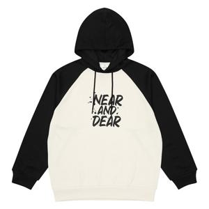 [에꼴리에][가을]니트지 배색 라글란 후드티 25QT453