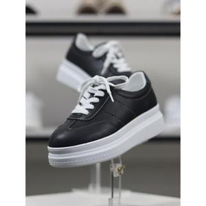 바이로쏘 세이브존03 소가죽 5cm 통굽 플랫폼 운동화 스니커즈 (BY)AQ26S13001BG2A