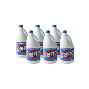 유 한 락스 레귤러 2L 6개 살균 표백 소독