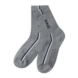 [핑]남성 라인 포인트 중목  양말 111E1SC004_GY