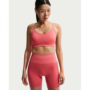 나이키 프로 심리스 여성 라이트 서포트 패드 스포츠 브라 - 씨 코랄 IB9844-897 370851