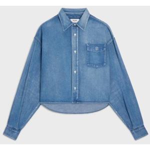 셀린느 데님 크롭 셔츠 RC0BC2N67 GDP1 INDIGOWHISPER