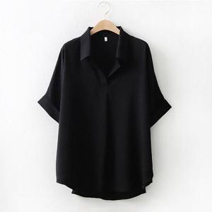 [강물처럼]아이우먼 플레인가오리블라우스 WW5181M402 빅사이즈