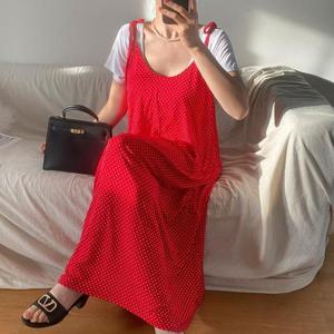 [강물처럼]아이우먼 슈퍼샤이땡땡이끈원피스 RAU411M504 빅사이