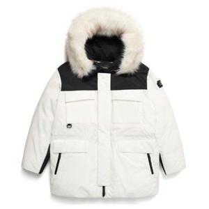 내셔널지오그래픽 남여 공용 오거스틴 퍼 트리밍 중기장 구스 후디 다운 점퍼 N234UDW140 394562