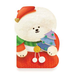 양말 비숑 크리스마스카드 FS734101