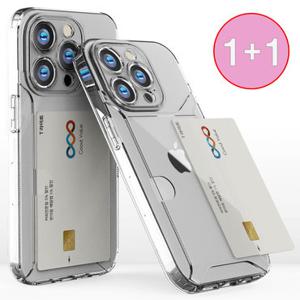 갤럭시S26 S25 FE 엣지 S24 S23 S22 S21 노트20 10 A13 A53 A33 아이폰17 16 15 14 13 12 11 에어 프로 맥스 미니 카드 2장 수납 사이드 슬라이드 젤리 휴대폰 케이스 2개