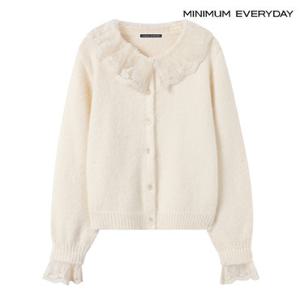 [백화점]미니멈 에브리데이 레이스 포인트 라운드넥 니트 가디건 (EB4CK037D)