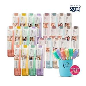 [왕타칫솔] 실속팩 36개 (스톤화이트12개파스텔칫솔12개왕타바스켓 12개)