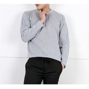국내생산 남성 라운드 심플 긴팔티 기본 티셔츠