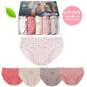 [제이투와이]럭키 순면100% 여아삼각팬티 아동속옷 5종세트