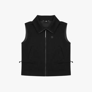 드루 골프 여성 와이드 카라 저지 베스트 DF51VE02_BK