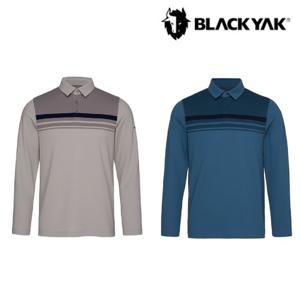 남성 26SS 기능성 데일리 카라티 스트라이프 카라 긴팔티 1BYKTSV002 GD