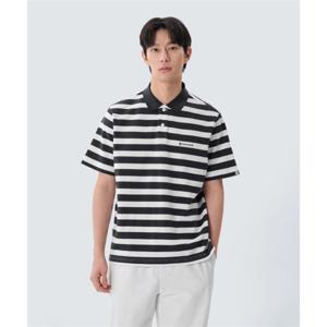 스노우피크 SNOWPEAK APPAREL 코튼 스트라이프 폴로 티셔츠 (S25MMFPS49) Navy S25MMFPS49NY 337706