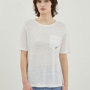 올리비아로렌 HC14 포켓 린넨 티셔츠 VVBAS4M4151