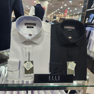 [엘르옴므]엘르옴므 남성셔츠 슬림폴리사방스판 E241S1362