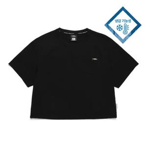 내셔널지오그래픽 N242WTS970 여성 쿨링 크롭 포켓 반팔 티셔츠 CARBON BLACK