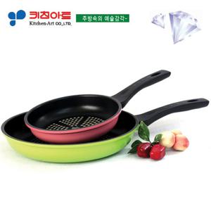 키친아트 하우스쿡 다이아몬드코팅 후라이팬2종(B)SET(20+28)