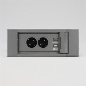 매입 슬라이드 콘센트 BID-2002MS 다크그레이