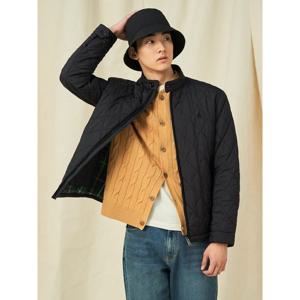 [빈폴멘] [Essential] 다이아 패딩 해링턴 재킷 - 블랙 (BC5138EP15)