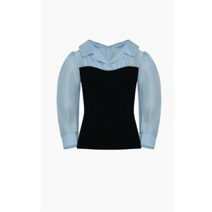 [린(의류)]블라우스 배색 풀오버(LGPOPC9900)