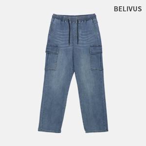 빌리버스 남자 청바지 밴딩 스판 카고팬츠 BBJ109
