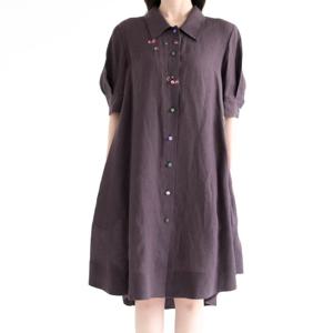 [비꼴리끄(여성)]A라인 퍼프소매 자수 블라우스 B252WO1100