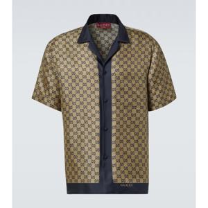 구찌 GG 프린트 실크 셔츠 P00992113