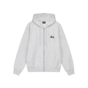 스투시 베이직 스투시 후드 집업 애쉬 헤더 2023 19748701974870M