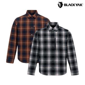 블랙야크 남성 플란넬 체크 셔츠 기모 아웃도어 등산 남방 1BYYSFU002