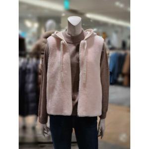 [트리아나]MARIO소고 니트 후드탈부착 양모조끼AH4VA04