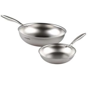 키친아트 유니크316 IH 통5중 무연마 후라이팬2종22+28궁