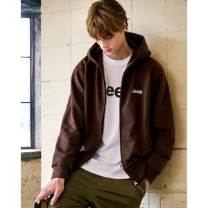 [지프] 남여공용 나침반 프린트 맨투맨 후드 집업 JQ3TZU001