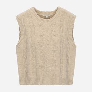 [써스데이아일랜드]뒤 트임 케이블 니트 베스트 T258MVT242W